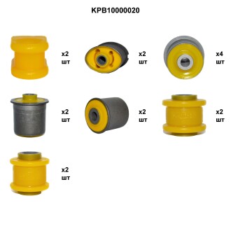 Комплект полиуретановых деталей передней подвески Джип Гранд Чероки 1998-2004 Polybush KPB10000020