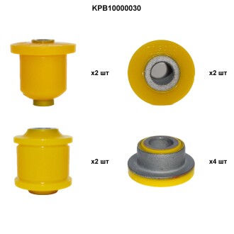 Комплект полиуретановых сайлентблоков передней и задней подвески ВАЗ 2110-2112, 2190 Polybush KPB10000030