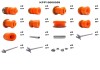 A complete set of polyurethane cushions between the body and frame of the Lexus Gx 470 (bolts, bushings, and nuts) KPP10000059